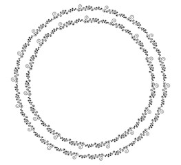 floral line, circle, design elements. Ornamented design Vector floral illustration
on white background. calligraphic elements and festival decoration. vector