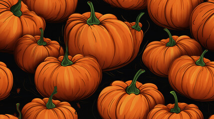 Halloween Jack-o'-Lantern on a Spooky Background, Perfect for Festive Seasonal Stock Designs.