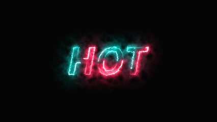abstract bright neon text icon illustration 4k 
