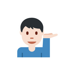 Man Tipping Hand Light-Skin