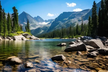 Foto op Canvas lake in the Rocky Mountains © FryArt Studio