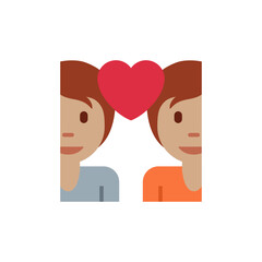 💑🏽 Couple with Heart: Medium Skin Tone