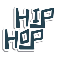 Colored Hip Hop lettering Vector