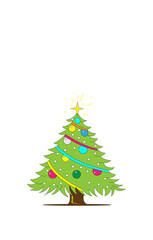 Obraz na płótnie Canvas Christmas tree with decorations