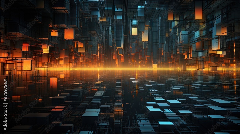 Poster abstract matrix like background