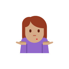 Woman Shrugging Medium-Skin