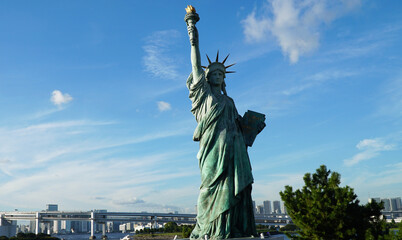 Statue of Liberty, Odaiba, Tokyo, Japan.