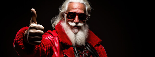 Santa's Thumbs Up in Vibrant Colors