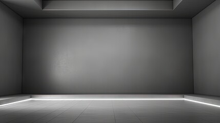 3D illustration background / Abstract gray empty room studio with spotlight gradient used for background and display your product - obrazy, fototapety, plakaty