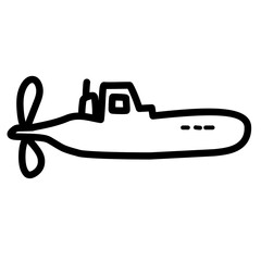 submarine line icon