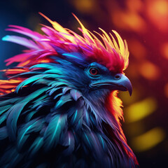 Fototapeta premium Mystical Creature: A Colorful Stunning Mythical Animal, Ideal for Screensavers and Desktop Backgrounds