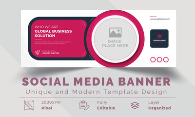 Social Media Timeline Banner Template For Business Advertisement