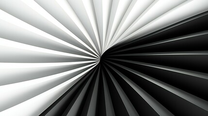 Abstract Monochrome Tunnel Vision with a Hypnotic Array of Black and White Stripes