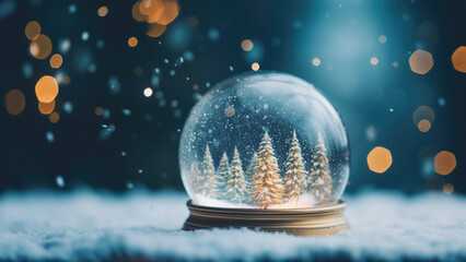Decorative Christmas Snow Ball, Glass Snow Globe