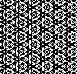 Black seamless abstract pattern. Overlay for background and backdrop. Ornamental design. PNG graphic illustration with transparent background.