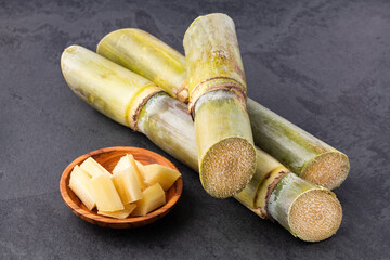 Organic sugar cane stalks - Saccharum officinarum