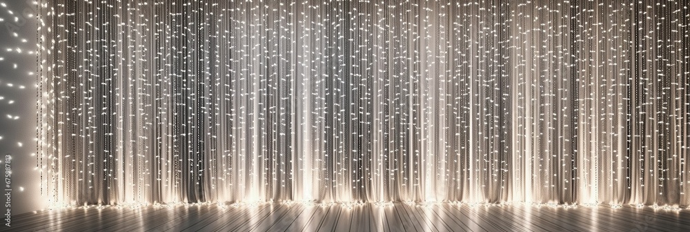 Poster christmas light strings curtain backdrop decoration