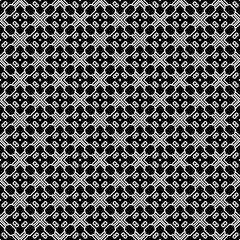 Black and white seamless abstract pattern. Background and backdrop. Grayscale ornamental design. Mosaic ornaments. Vector graphic illustration. EPS10.