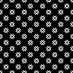 Black and white seamless abstract pattern. Background and backdrop. Grayscale ornamental design. Mosaic ornaments. Vector graphic illustration. EPS10.