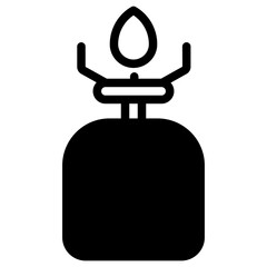 portable camping stove icon