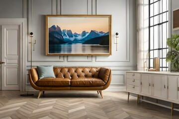 living room with fireplace