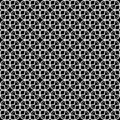 Black and white seamless abstract pattern. Background and backdrop. Grayscale ornamental design. Mosaic ornaments. Vector graphic illustration. EPS10.