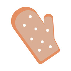 Classic Xmas biscuit isolated on white background. Vector illustration.