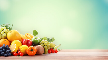 Obraz na płótnie Canvas Fresh Veggie Food Background, Perfect Background for Beginner Foods Blogs or Articles, Highlighting Fresh and Healthy Vegetable Goodness.