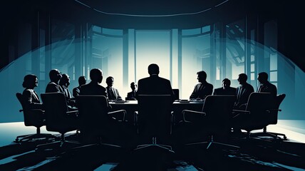 A governance board meeting of a pension fund, illustrating the decision-making and oversight responsibilities of trustees