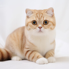 Obraz premium cat on white background