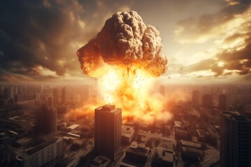 explosion of nuclear bomb