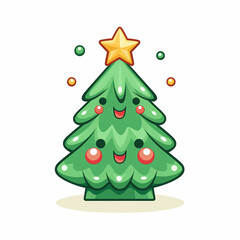 Obraz premium vector colorful christmas tree without background for christmas for postcard, generative AI