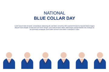 National Blue Collar Day background.