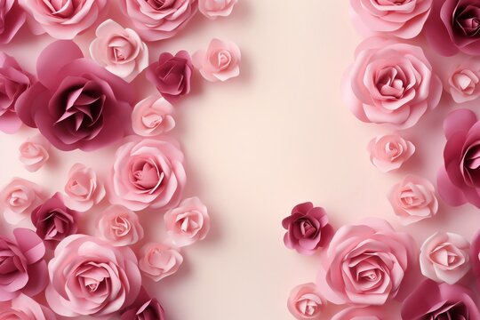 Soft color Roses Background. Generative AI