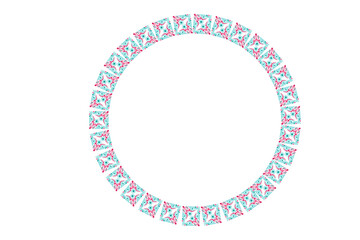 Circle Monogram Frame Border With Transparent Background