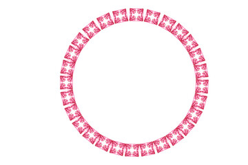Circle Monogram Frame Border With Transparent Background