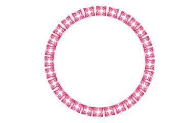 Naklejka premium Circle Monogram Frame Border With Transparent Background