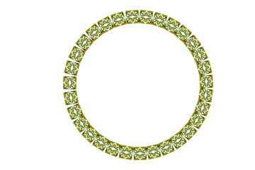 Circle Monogram Frame Border With Transparent Background