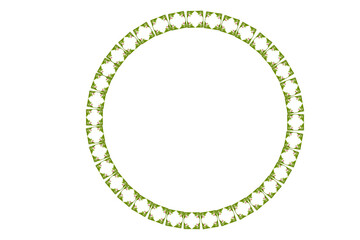 Naklejka premium Circle Monogram Frame Border With Transparent Background