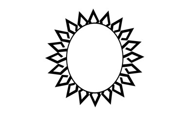 Circle Monogram Frame Border With Transparent Background