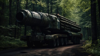ballistic nuclear missile - obrazy, fototapety, plakaty