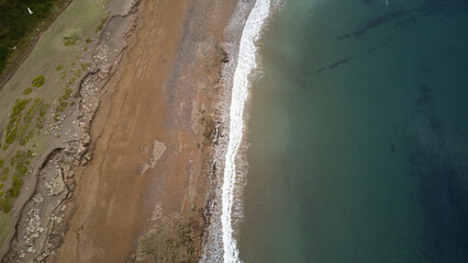 North beach with rocks, from the heights