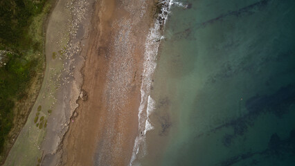 North beach with rocks, from the heights