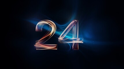 Futuristic 2024 Symbol and Digit 24 Background Design