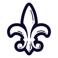 Isolated Lis flower icon Heraldic symbol Vector