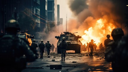 military in a war zone