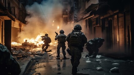 military in a war zone