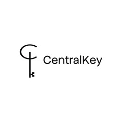 letter C key lock real estate logo design