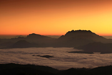 Nature and scenic views of the Doi Luang Chiang Dao Mountain in Chiang Dao Wildlife Reserve Chiang Mai Province, Thailand
