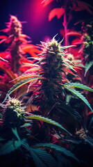 Vibrant Cannabis Essence: A Stunning and Colorful Display of Nature's Beauty, Ideal for Screensavers and Desktop Backgrounds
